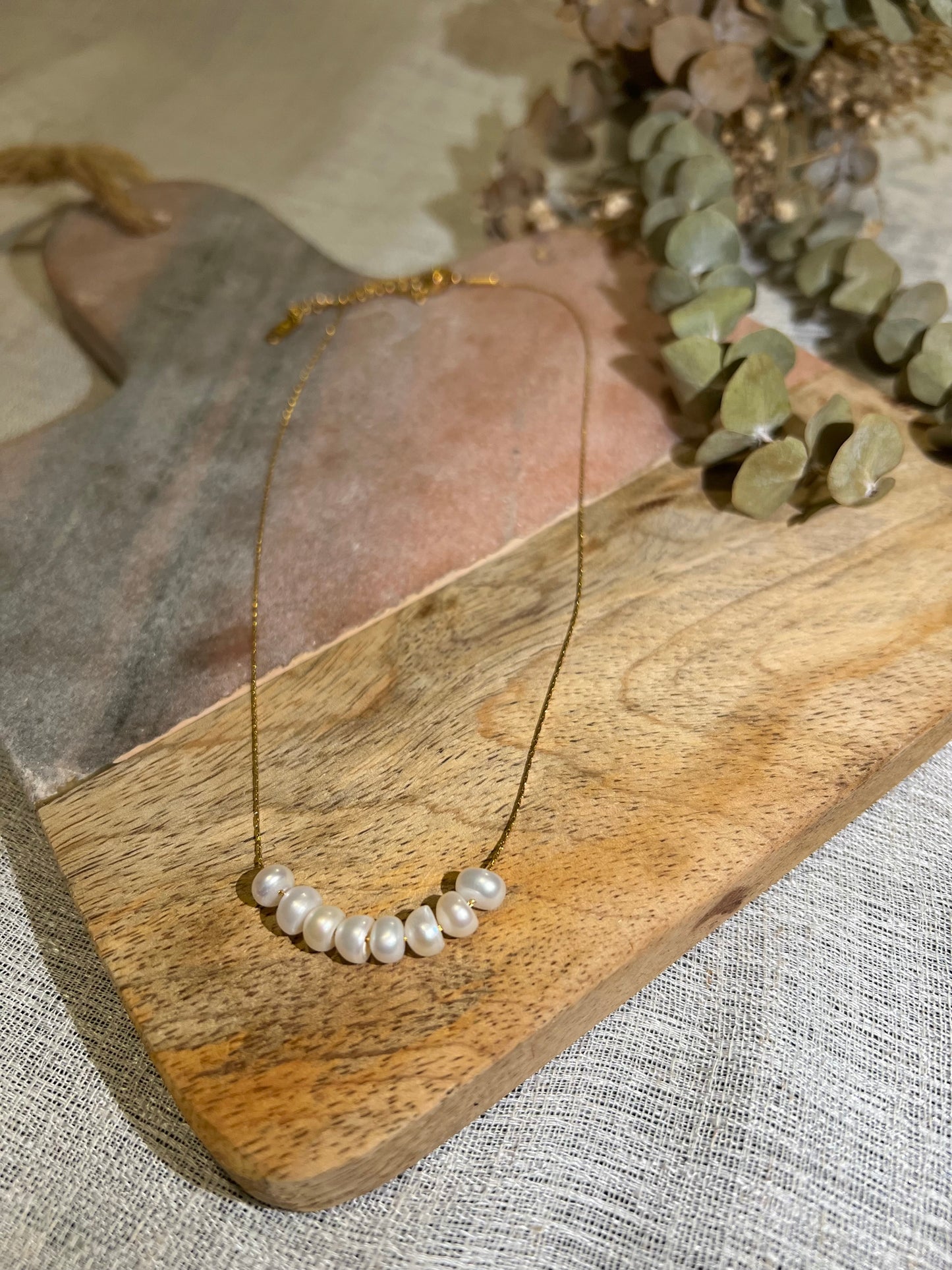 Tenerife Freshwater Pearl Beaded Necklace