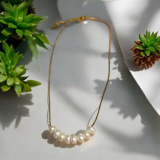 Tenerife Freshwater Pearl Beaded Necklace