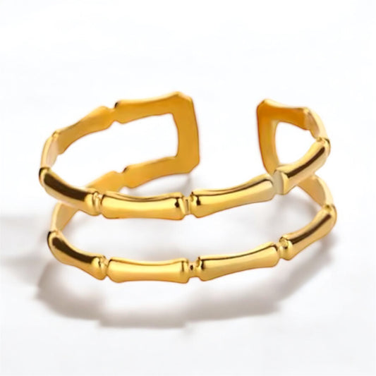 Seoul Bamboo Bone Double Thin Minimal Ring